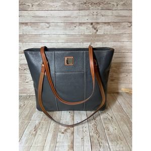 Dooney and Bourke Gray Pebble Leather Tote